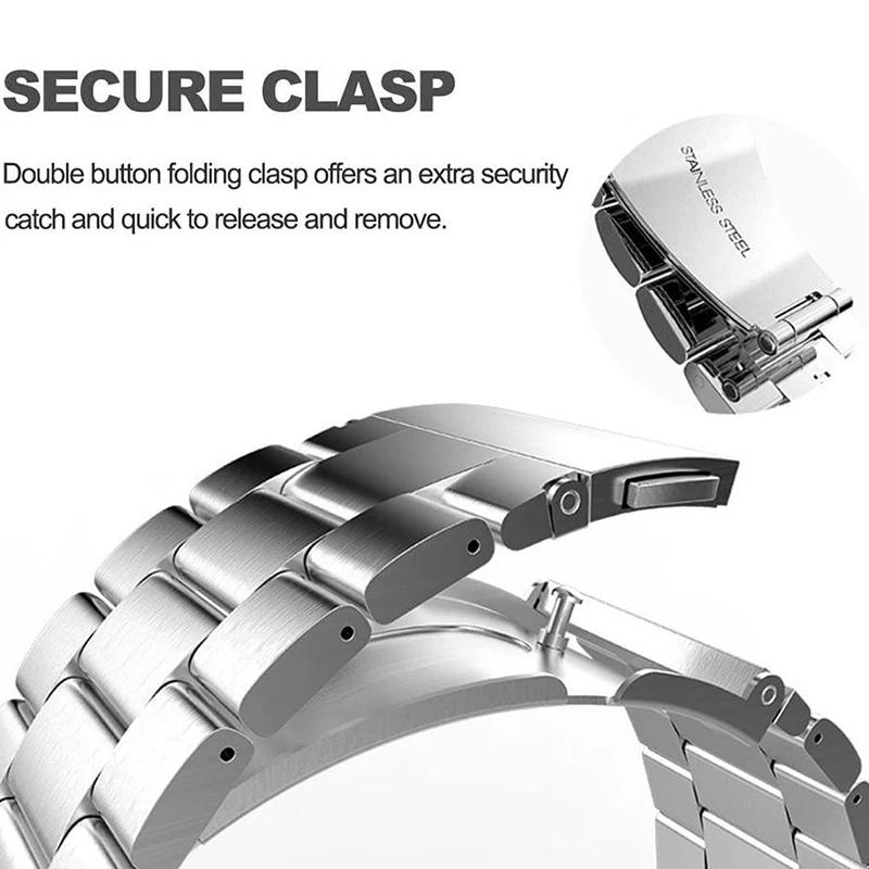 22mm Band For Samsung Galaxy Watch 4 6 40mm 44mm 6 Classic 43mm 47mm 5 45mm Stainless Steel Bracelet for HUAWEI Watch GT 2 Strap