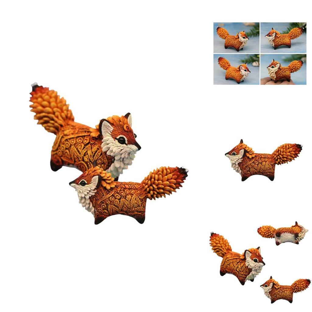 Fox Animal Handicraft Resin Statue Home/office Decoration
