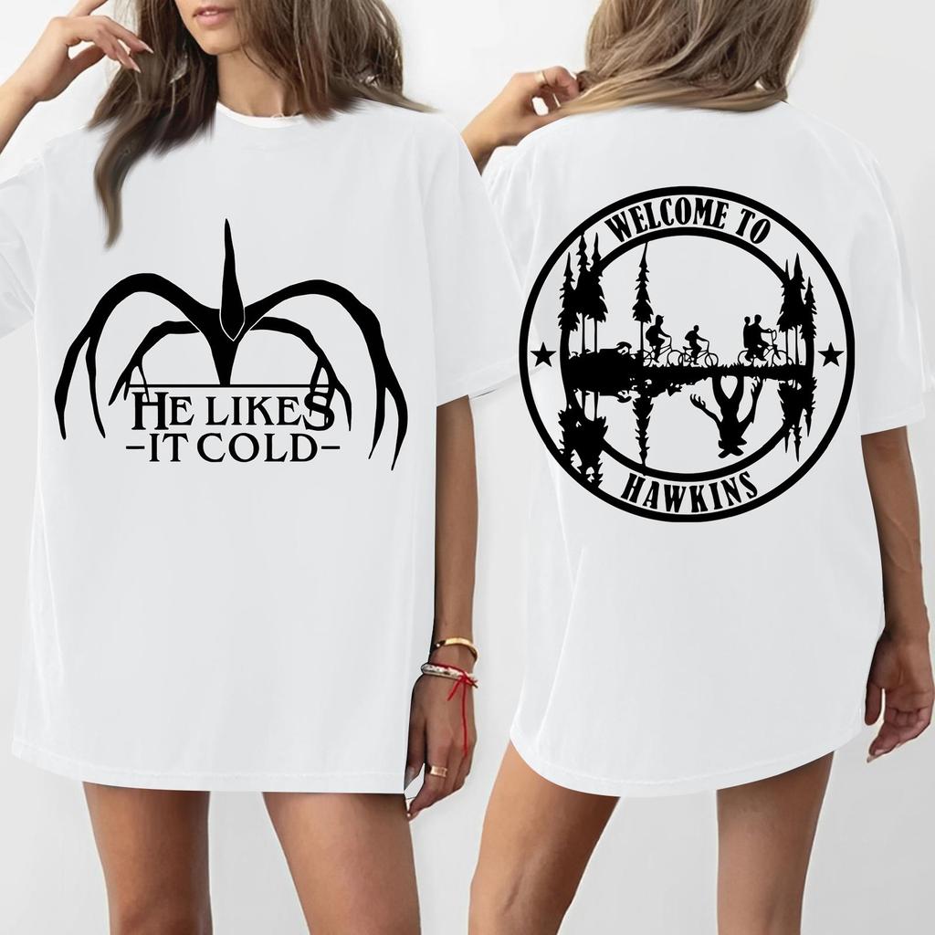 Women's Round Neck Printed Short-sleeved T-shirt Top