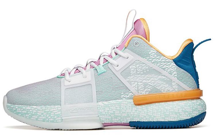 Chaussures de Basketball ANTA Impact 1 Homme Mi-montantes Vert Porcelaine/Rose Pourpre 42