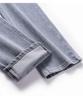 2026 Plus Size Women's Gray High Waist Straight-Leg Jeans with Elastic