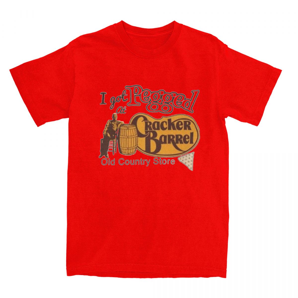 Unisex Womens T Shirt I Got Pegged At Cracker Barrel T Shirts Hip Hop Funny Meme Summer Tee Shirt Cotton Clothing Birthday Present S