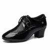 Women Latin Dance Shoes Leather Lace-up Ballroom Shoes Tango Salsa Performence Practice Dance Shoes