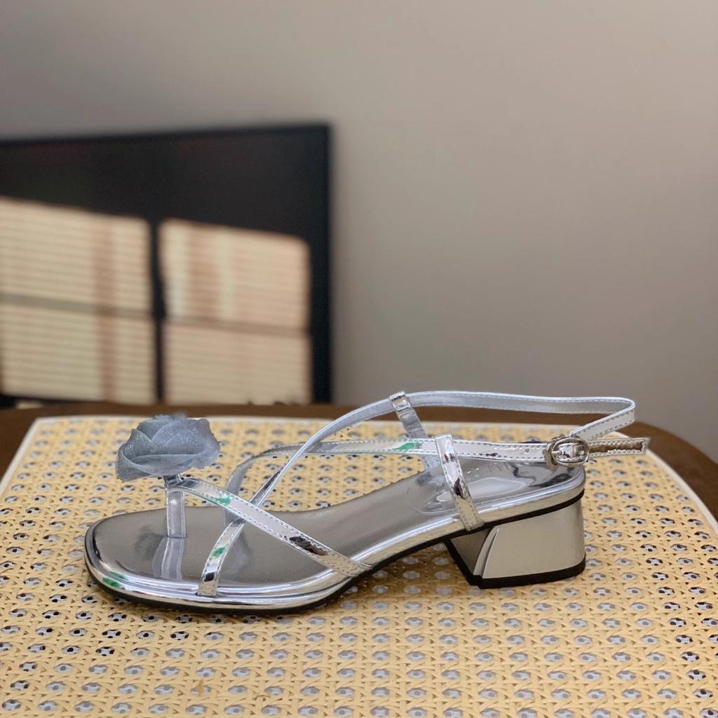 Fashion Ankle Strap High Heel Sandal for Women Square Toe Clogs Wedge Female Shoe 2025 Summer High-heeled Comfort Retro Gladiator Open P