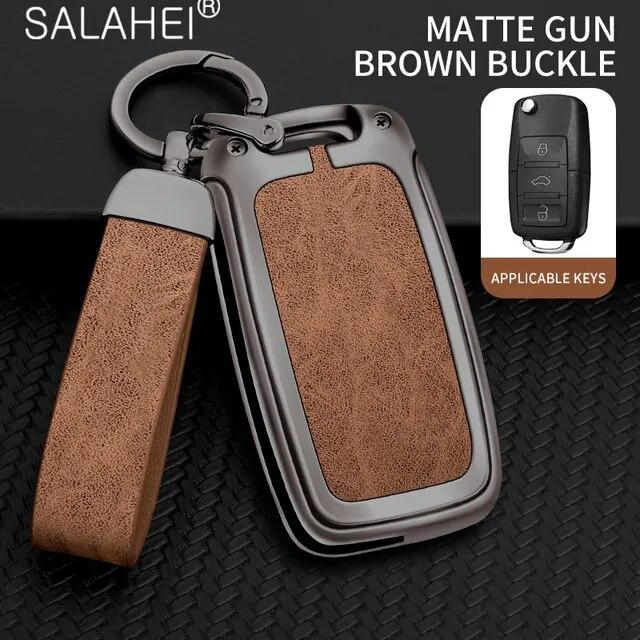 Zinklegering Bilnyckelfodral Hållare Skal för VW Volkswagen Polo Tiguan Passat B5 B6 B7 Golf 4 5 6 MK6 Jetta Lavida Tillbehör