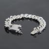 Herren Hip-Hop Kubanisches Armband mit Strasssteinen - 12 mm breit Diamantenstil