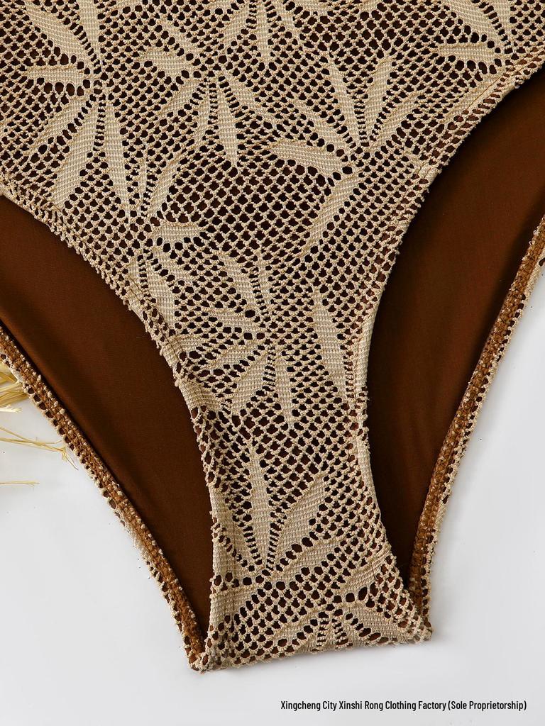 Summer 2026 Bohemian Halter Backless One-Piece Swimsuit