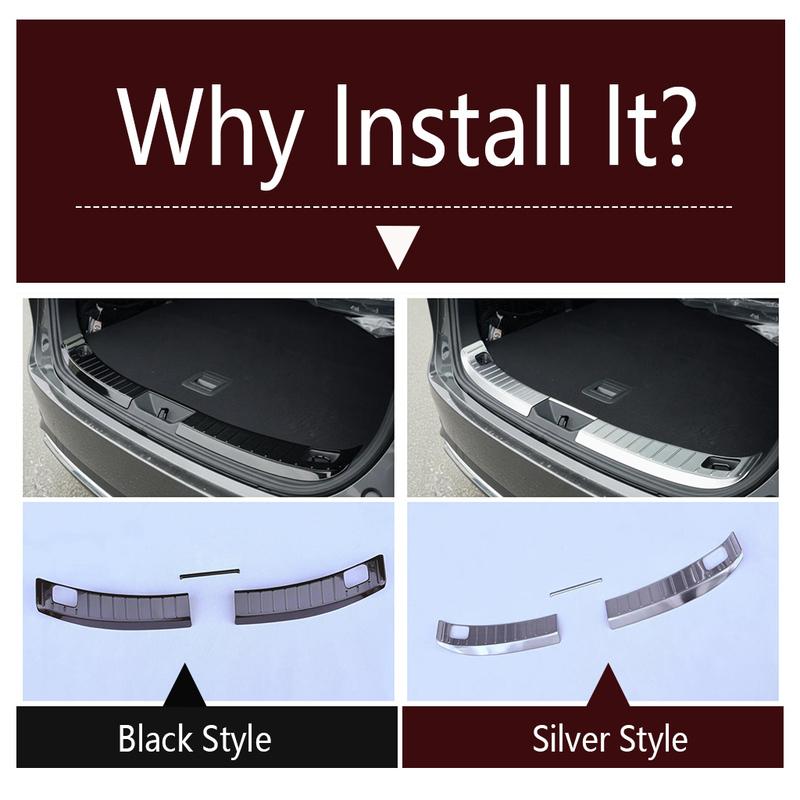 Car Rear Bumper Door Sill Trunk Tread Plate Panel Cover Trim For Mazda CX-70 CX-80 CX-90 2025 2026 Stainless Steel Accessories