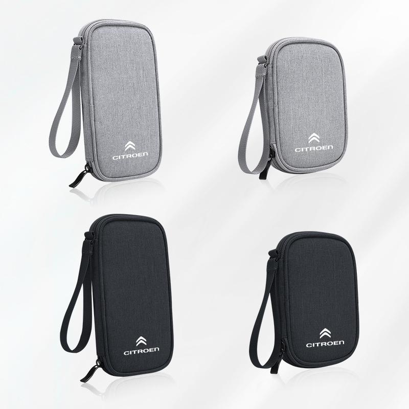 Sac de rangement portable pour chargeur d'écouteurs à câble pour Citroën C4 C3 C2 C1 C5 DS3 Berlingo Xsara Grand Picasso Jumper Cactus
