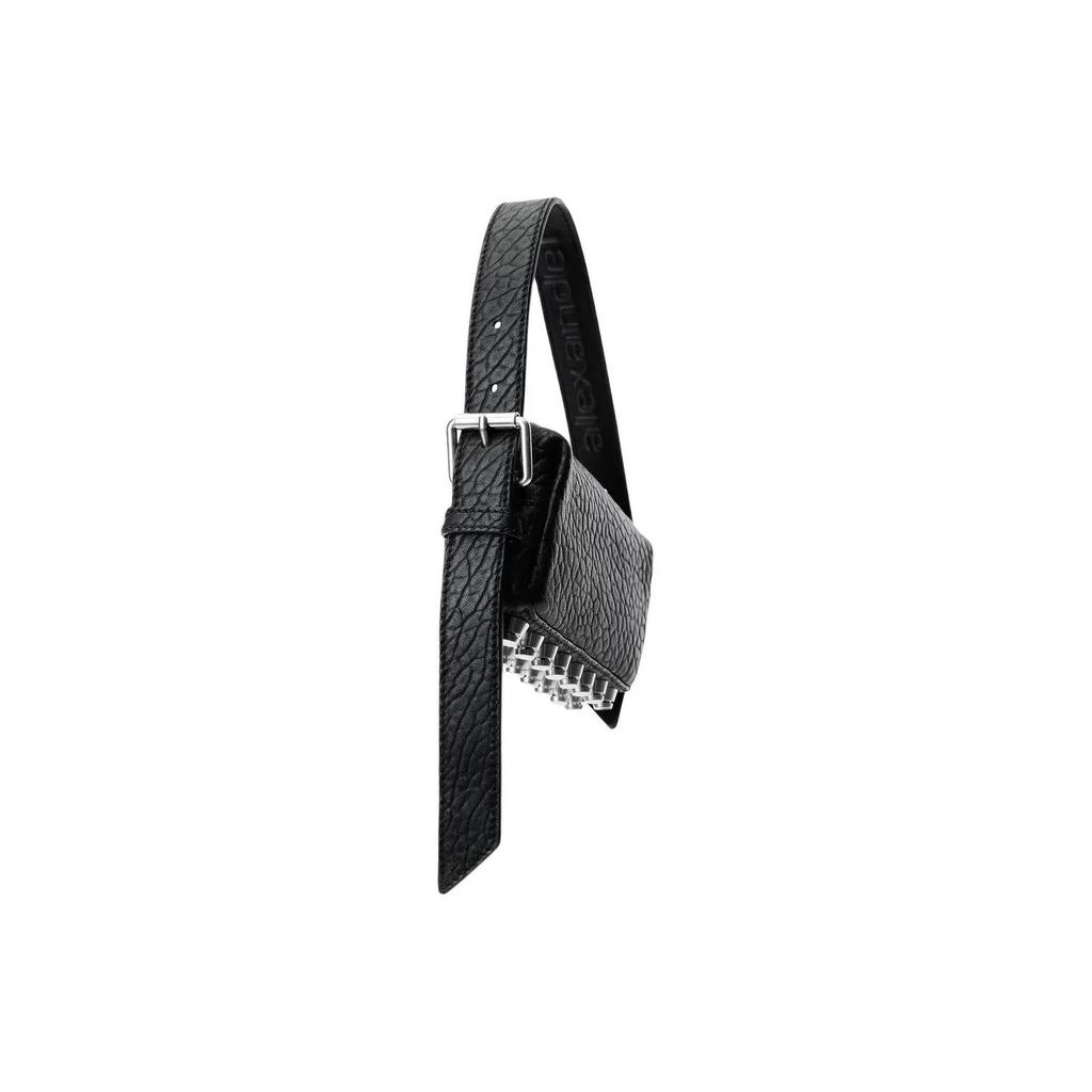 Alexander Wang Ricco Stud-Detailed Zipper Clutch Mini Lambskin Handbag for Women in Black
