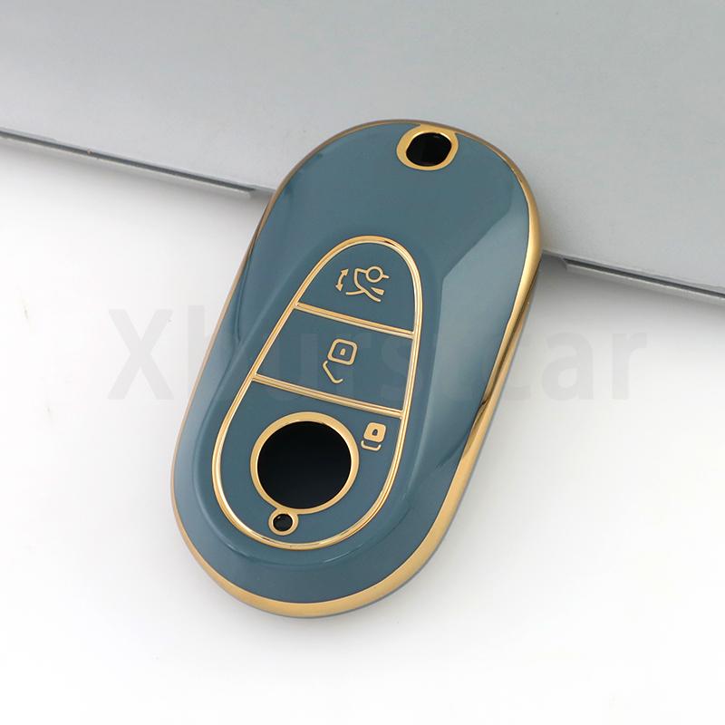TPU Car Key Case Cover for Mercedes Benz W206 W223 S350 C260 C300 2022 C S Class S400 S450 S500 Auto Shell Fob Holder
