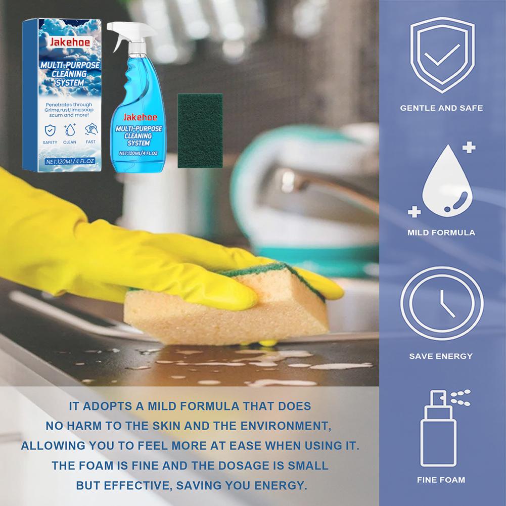 120ml Foam Cleaning Agents With Scouring Pad Safe Gentle Stain Remover For Most Kitchen Utensils