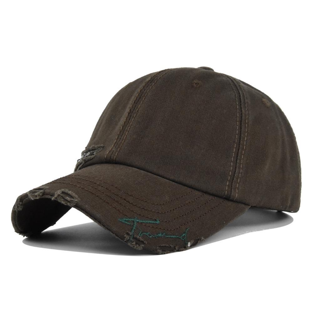 Washed Cotton Baseball Cap Wide Brim Embroidery Hat Versatile Trend Hat Unisex