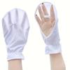 Ice Silky Fiber Fabric Open-Fingertip Short Gloves with Sleeves for Women, Thin Driving, Outdoor, Horse Riding Gloves, Gloves