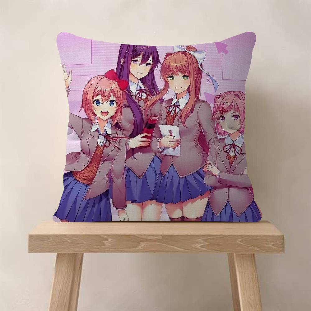Game Doki DDoki Literature CClub Cartoon Pillow Gifts Home Office Furnishings Bedroom Sofa Car Cushion Cover Case xcm