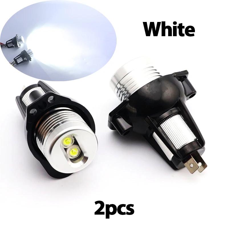 For BMW E90 E91 2005-2008 20W White Red Yellow Blue Green LED Car Angel Eyes Marker Lights Bulbs Error Free