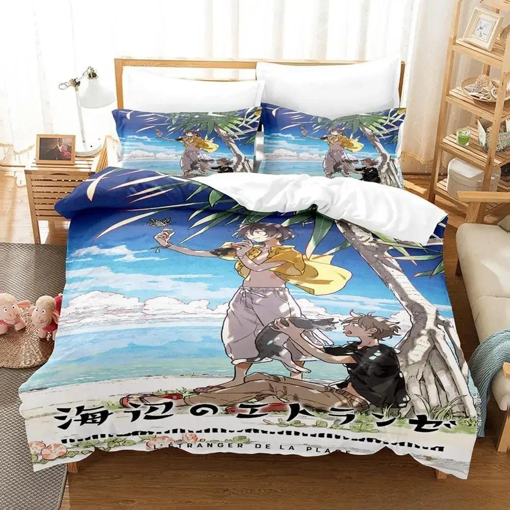 3D Print Seaside Stranger Bedding Set Cartoon Anime three-piece set Adult Kid Bedroom Duvet cover Sets Home Textiles Bedding set