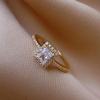 Gold Color Inlaid Diamond Cuff Rings For Women Sliver Color Paved Crystal Open Finger Accessory