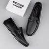 Fashion Genuine Leather Man Casual Shoes Italian Luxury Soft Men Loafers Handmade Moccasins Breathable Slip on Boat Flats Business Shoes
