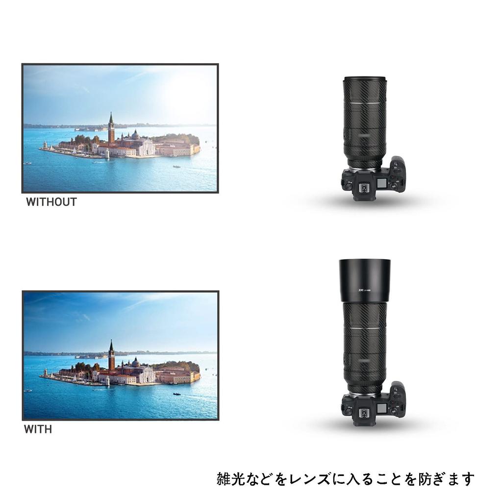 JJC Reversible Lens Hood for Canon RF 135mm L IS USM RF 600mm F11 IS STM Compatible with Canon EOS and Ra Cameras ET-88B F1.8 & Lenses, R5, R6, R, RP,