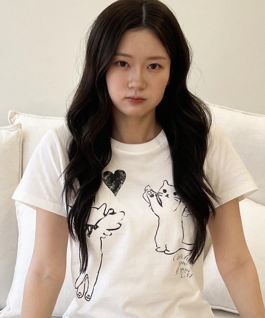 Loginaenloji Love Cat Printed T-Shirt White