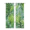 Folhas de palmeira Tropical Jungle Plant Verde Tule Cortinas transparentes para sala de estar Decoração de quarto Cortina de janela Voile Organza Cortinas