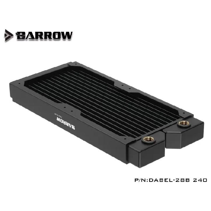

BARROW 28mm Thickness Copper 360mm Radiator Computer Water Discharge Liquid Heat Exchanger G1/4 Threaded use for 12cm Fans Black 240 Radiator
