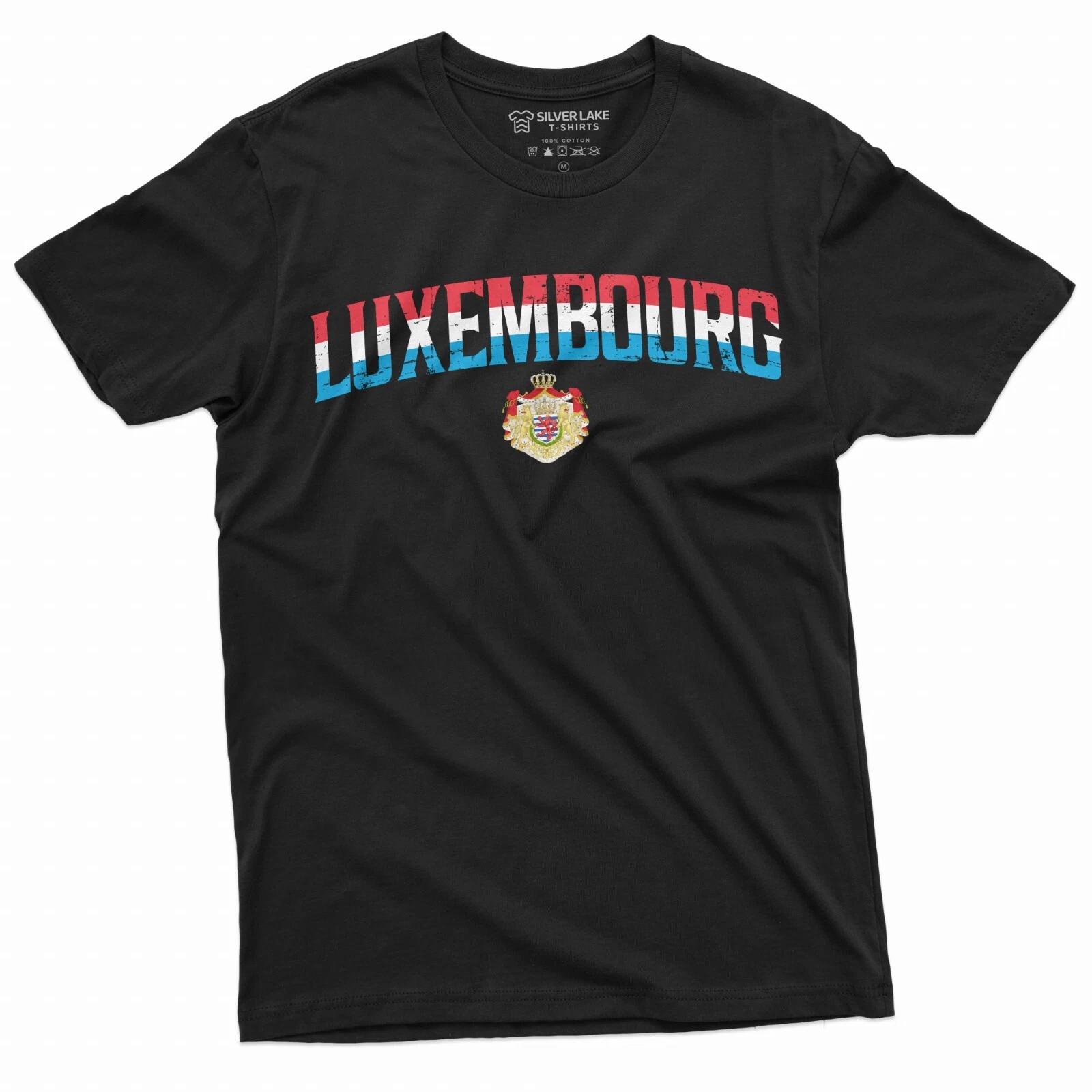 Luxembourg T-shirt Luxembourg Flag Coat of Arms National Symbolic Nation Shirt S