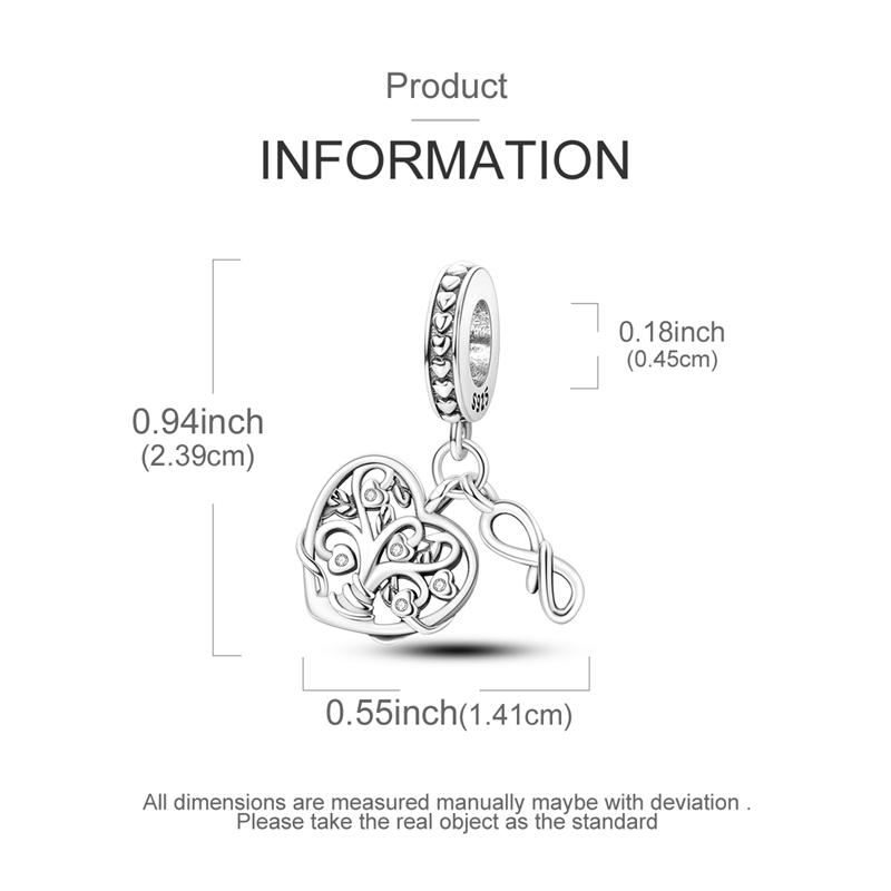 Copper Tree Of Life Charm Bead Fits Genuine Bracelets Necklaces Pendants Bead For Women Girl DoItYourself Gifts