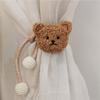 2Pcs Cute Window Curtain Buckles Ins Bear Curtain Tieback Cartoon Bear Curtain  Curtain Decor