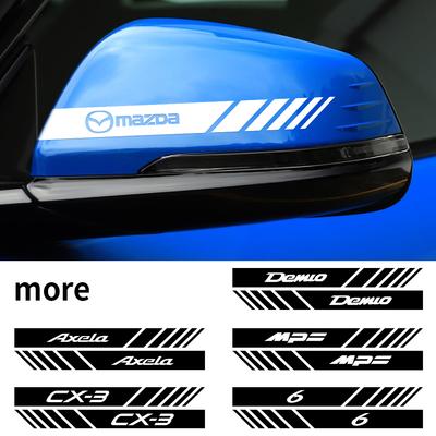 Car Badge Rearview Mirror Decoration Decals Stickers Auto Accessories For MS MPS 6 CX-3 CX-5 CX-8 Atenza Axela 2 3 5 Demio