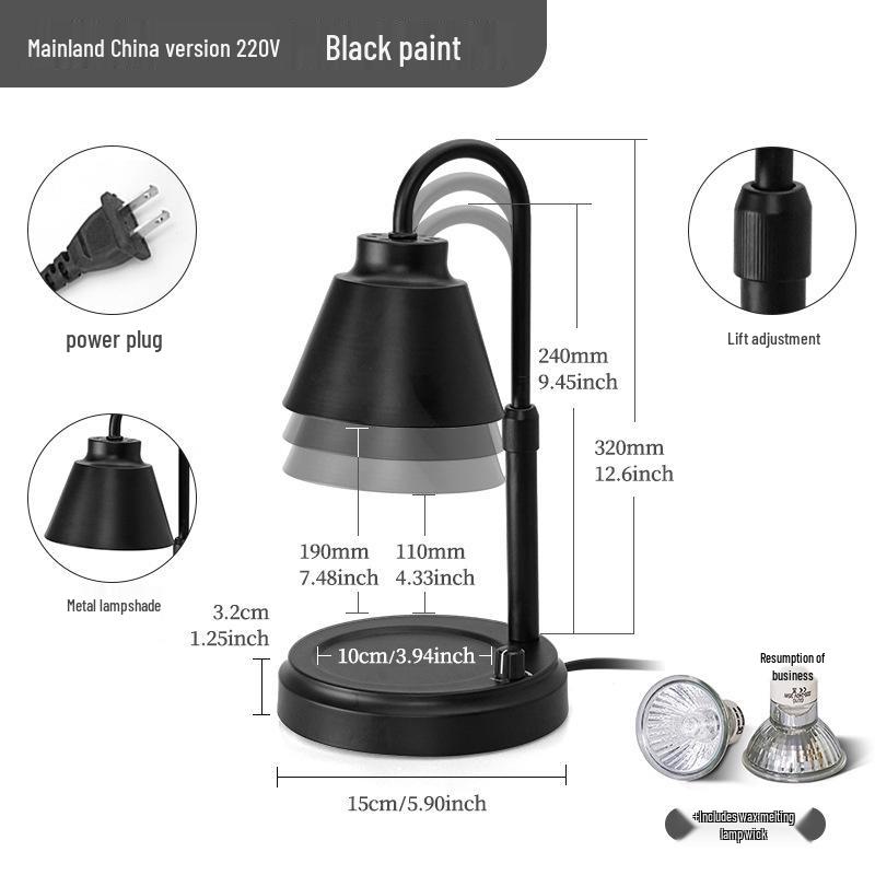 Nordic Aromatherapy Wax Melter Lamp - Flameless Candle Diffuser with Timer for Home and Bedroom Atmosphere