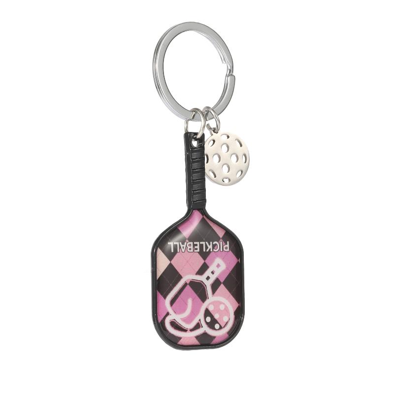 3D Metal Sporty Pickleball Keychain For Women Key Ring Pickleball Racket Keychain Key Holder Keychain Bag Pendant