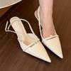 Mode Spitzschuh Damen Mittelhohe Absätze Schuhe Sommer Elegante Pumps Stilettos Sexy Sandalen Mode Frau Hausschuhe 2025 Kleid Weiblich Zapatos