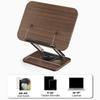 Adjustable Bookstand for Study and Cooking 360 Smooth Rotation Expandable Page Clip Heavy Duty Wood Base Mini Storage
