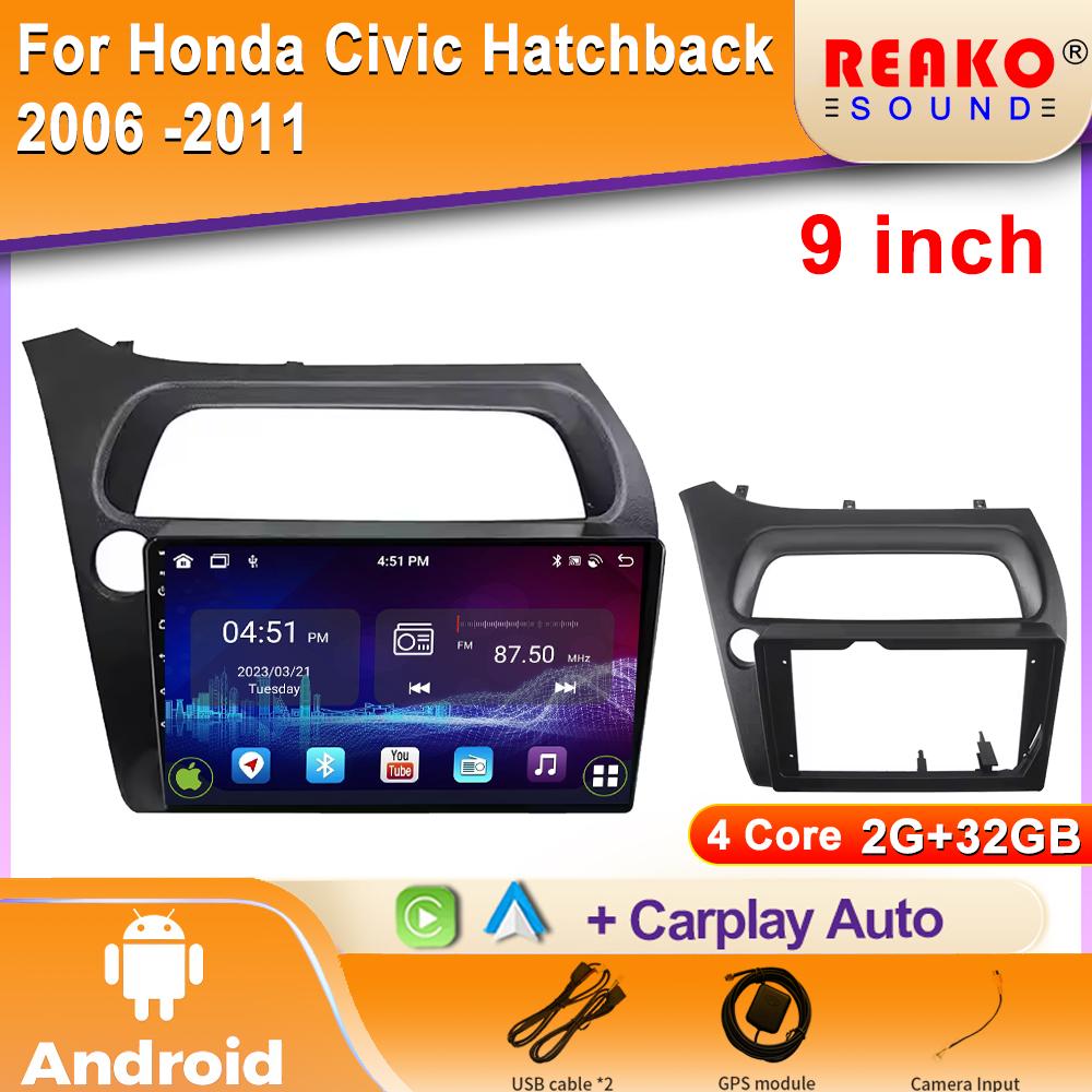 

2K IPS Android автомобильное радио для Honda Civic Hatchback 2006 -2011 Мультимедийный видеоплеер Навигация GPS Carplay Авторадио 4 core 2GB+32GB carplay