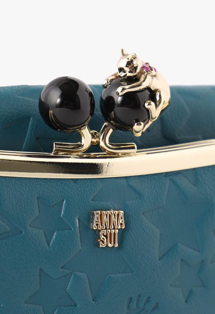Bifold Wallet Playing Cat Dark Green one size [ANNA SUI] Women's