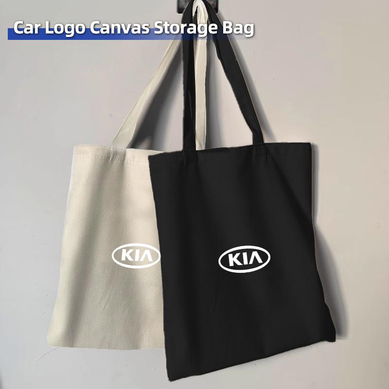 Car Accessories Handbag Canvas Shoulder Pouch Shopping Tote Tools Bag For KIA Rio K5 Sportage Ceed Sorento Picanto Stinger Opti Usgm40