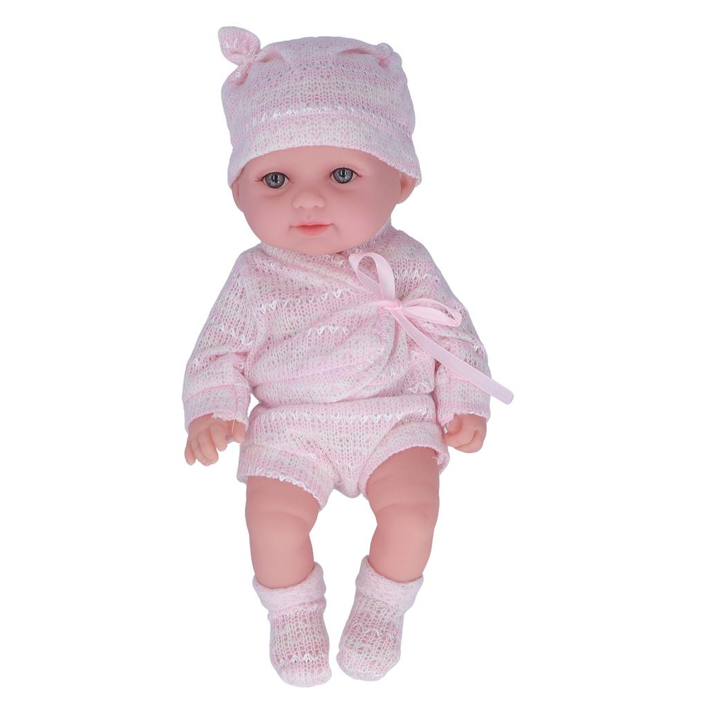11 Inch Simulated Baby Doll Cute Lifelike Infant Doll with Clothes Toy Birthday GiftBlue