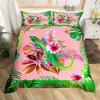 Lizard Warm Comforter Cover for Tens, Reptile Soft Duvet Cover Twin Sized Dimensions, Bohemian Paisley Batik Beding Set Exotic Animal Comfortable