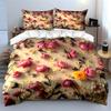 Floral Decoration Set for Home Soft Skin-Friendly Bedding Set Includes 1 Duvet Cover And 2 Pillowcase Gift