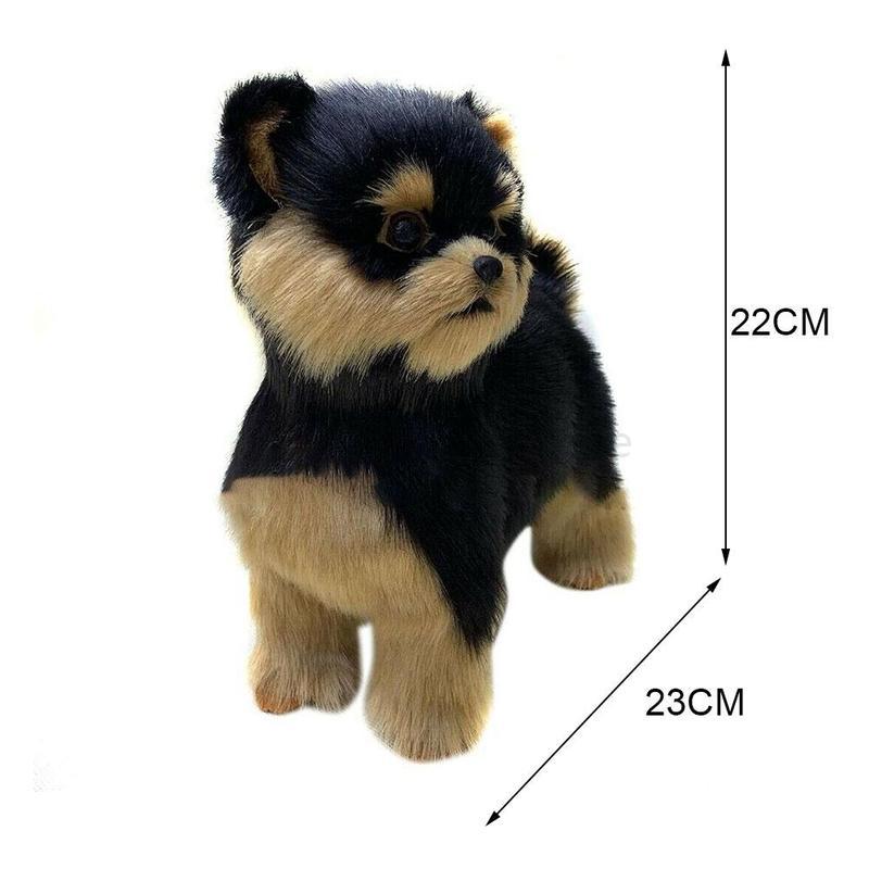 Kawaii Yorkie Dog Puppy Stuffed Teddy Dog Plush Toy Cute Dolls Kids For Children Baby Pets Gifts Simulation Birthday Fluffy Kpop