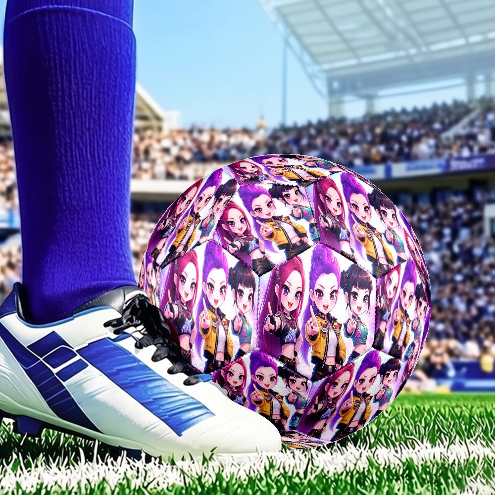 Kpop Demon Hunter Starlight Adventure Size 5 Soccer Ball, Suitable for Training and Matches, High-Elasticity, Wear-Resistant Material Gift for Fan