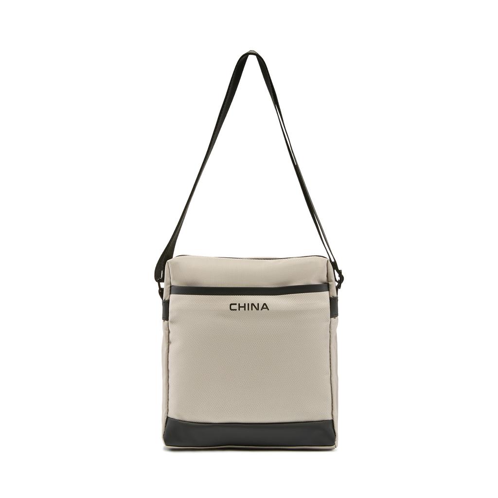 Li Ning Honor Gold Logo | Polyester Shoulder Bag, Crossbody Bag Unisex Coast Gray ABDW285-2