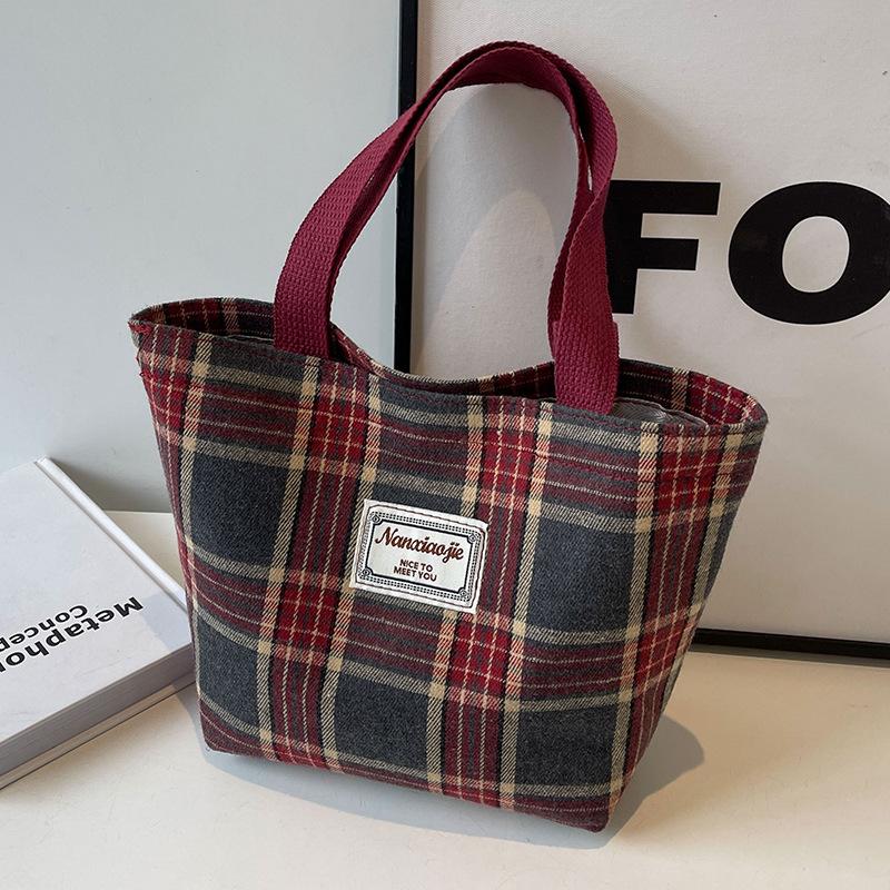 

Холщовая сумка для старшеклассника, новый стиль, для поездок на работу, большая вместимость, классная наплечная сумка, модная ретро ручная сумка-тоут для женщин