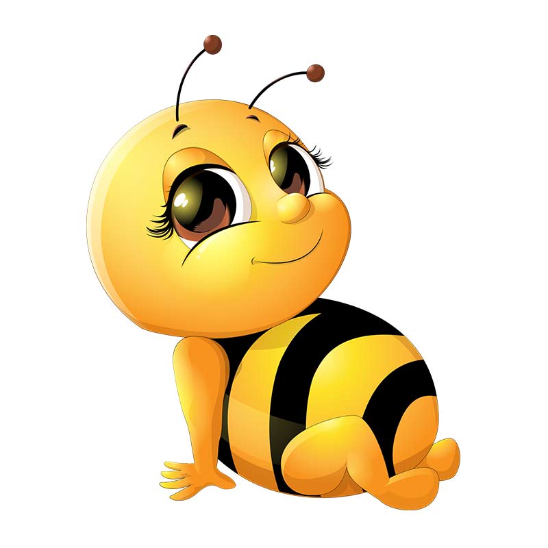 Cute Little Bee Cartoon Insect Car Stickers Waterproof Vinyl Decals Auto Body Window Decor Motorcycle Helmet Stickers M461