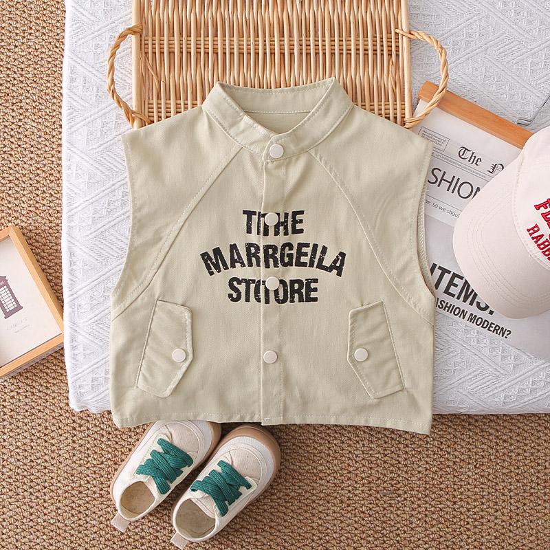 Dreiteiliges Langarmset für Jungen im Alter von 0 bis 5 Jahren, Kinder-Arbeitswesten-Set, Gestreiftes Oberteil+Arbeitshose