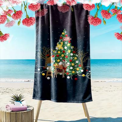 Christmas Tree Festive Design A Must-have Beach Towel for Beach Travel
