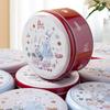Cartoon Rabbit Printed Tinplate Candy Chocolate Boxes Metal Empty Cookie Tin Box Multifunction Round Biscuit Packaging Iron Can