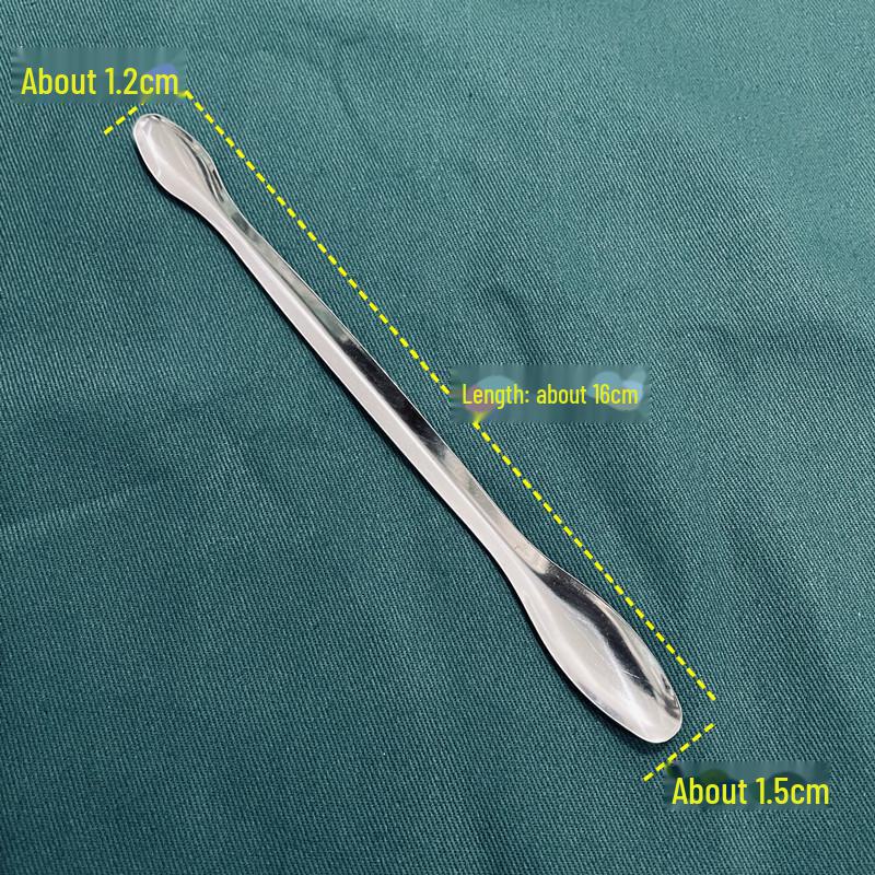 Stainless Steel Double-Headed and Single-Headed Medicine Sampling Spoon Set (22CM) - 3 Pack